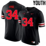 Youth Ohio State Buckeyes #34 Carlos Hyde Black Nike NCAA Limited College Football Jersey Jogging IHR6644TN
